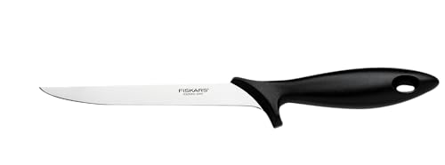 Fiskars Filetiermesser mit flexibler Klinge, Essential, Gesamtlänge: 30 cm, Edelstahl /...