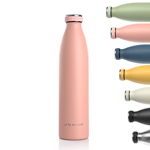 LARS NYSØM Trinkflasche Edelstahl 1000ml | BPA-freie Isolierflasche 1 Liter |...