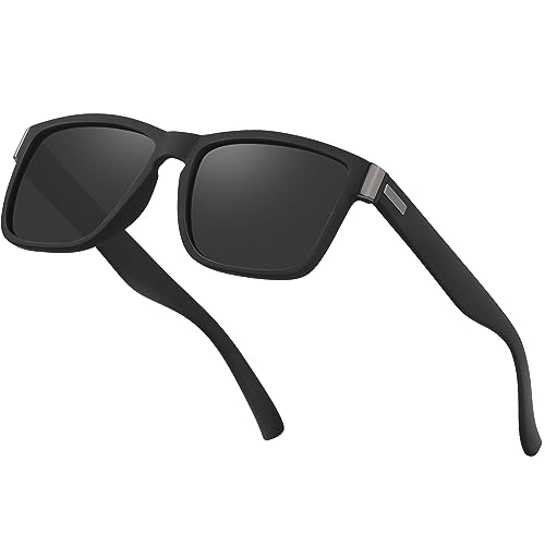 Perkanion Sonnenbrille Herren Polarisiert Sonnen Brille für Männer mit UV400 Schwarz...