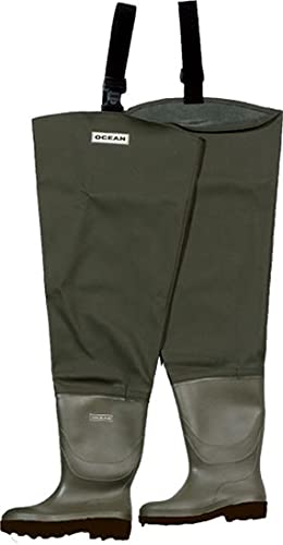 OCEAN Unisex Original Waders, SEESTIEFEL, dunkel Olive, 44 EU