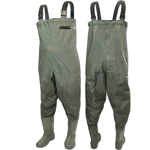 Magic Baits Wathose Wader Watstiefel Watbekleidung PVC Nylon Wasserdicht Anglerhose (44)