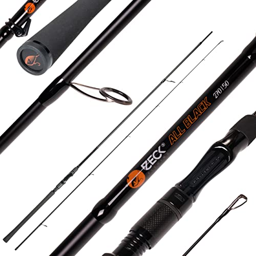 Zeck All Black Spinnrute 2,70m 50g - Jigrute zum Spinnfischen auf Zander, Angelrute zum...