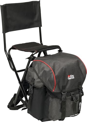 Abu Garcia Rucksack - Angelstuhl mit Rückenlehne, Black/Red