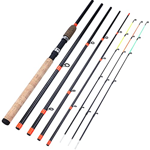 Sougayilang Feeder Rod mit 3 Spitzen Tragbare Angelrute Spinning Casting Travel Rod...