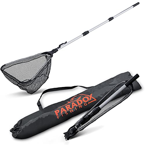 Paradox Fishing gummierter Kescher 2,1m I Teleskop Kescher Angeln I gummiert Angelkescher...